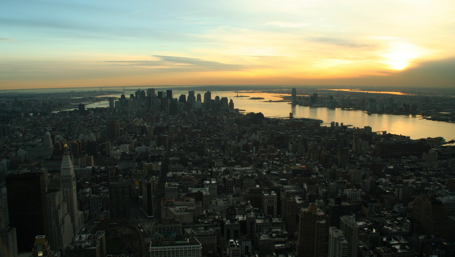 Downtown New York from Empire State in New York, New York