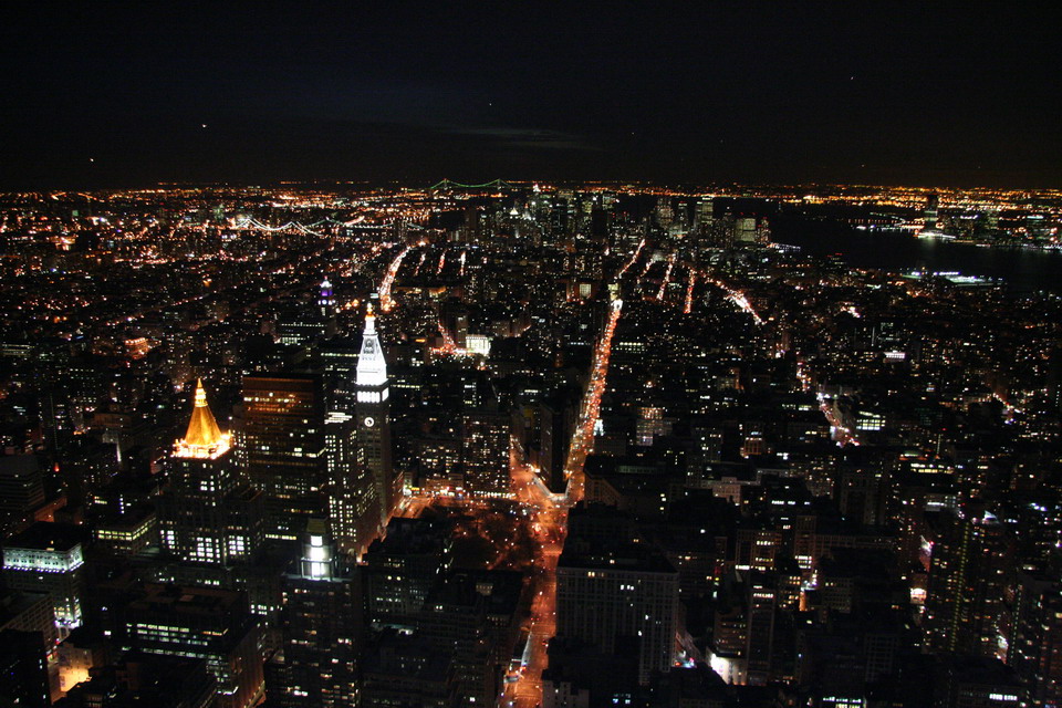 Flatiron Building at Night in New York, New York