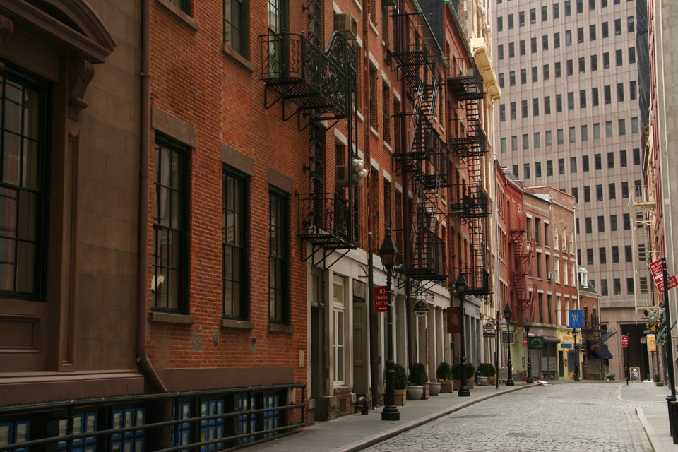 Cobblestone in Manhattan in New York, New York