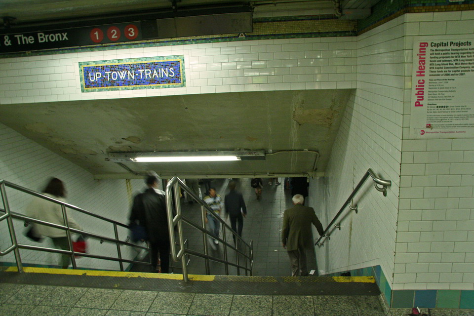 Dad Rides the Subway in New York, New York