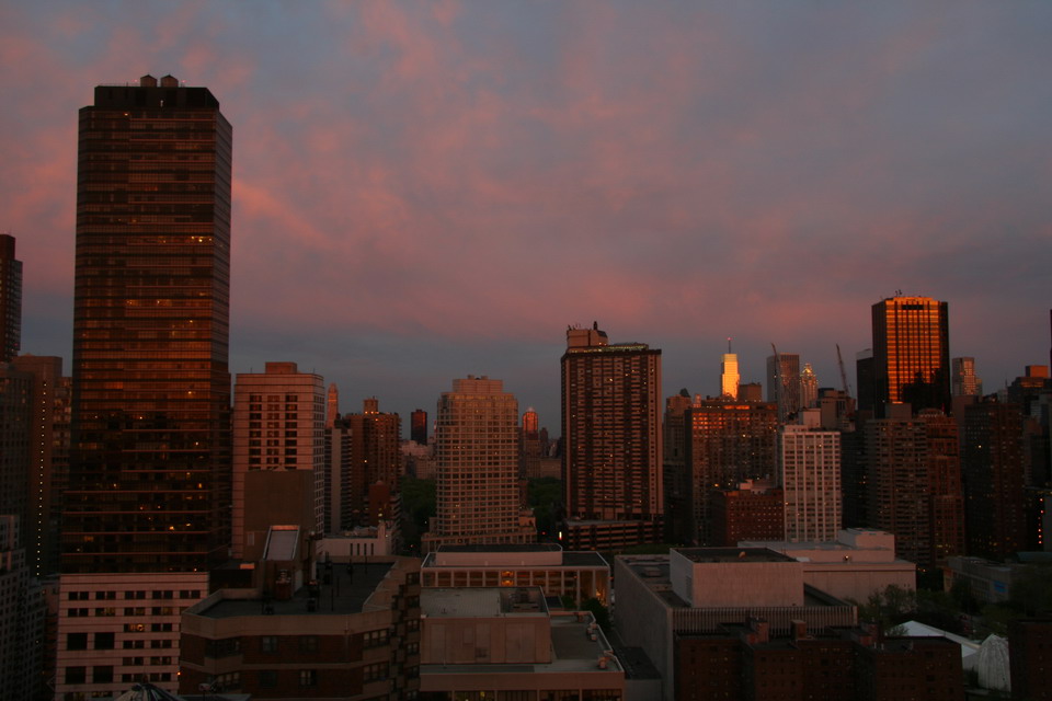 Sunset in Manhattan in New York, New York