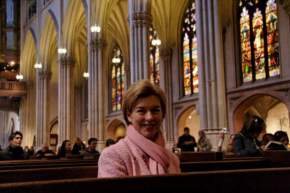 Virginia Ann in St Patrick's in New York, New York