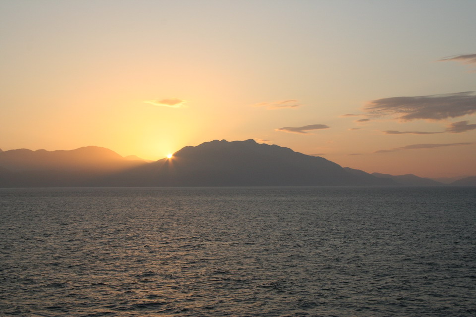 Sunset Over Alaska in Juneau, Alaska