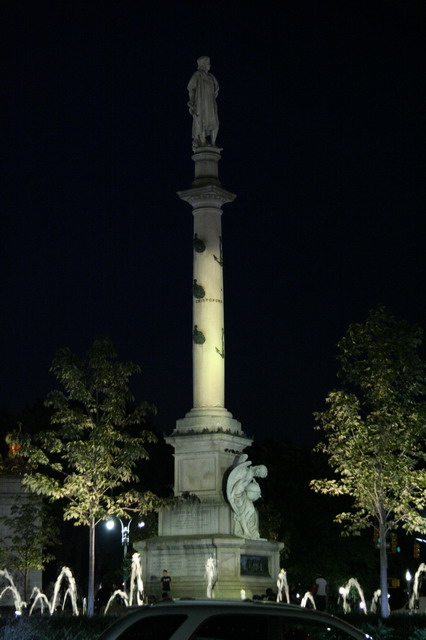 Columbus Circle at Night in New York, New York