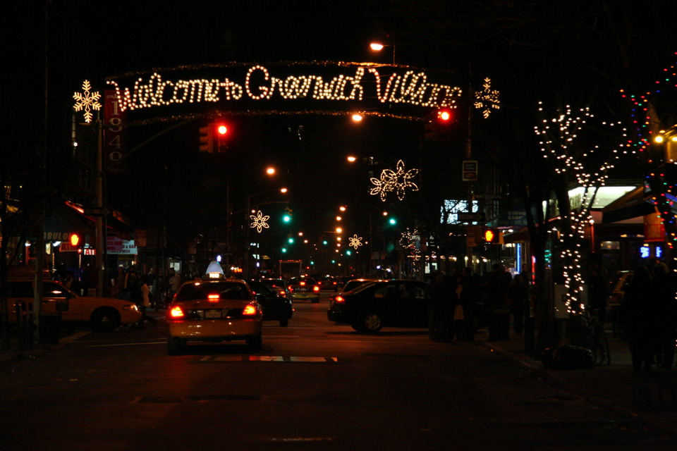 Greenwich Village at Christmas in New York, New York
