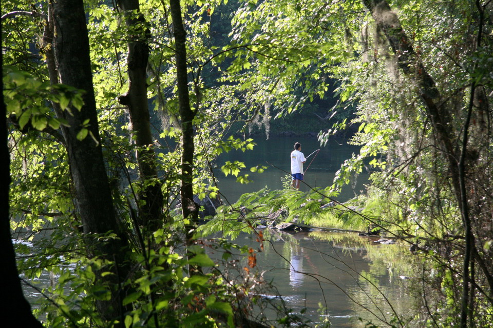 River Fisherman in Columbus, Georgia