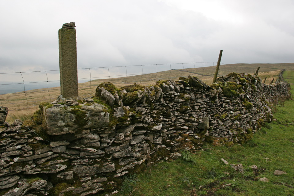 Medieval Mile Marker in Yorkshire Dales, England