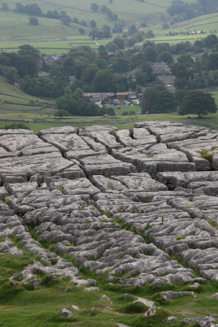 Limestone Cliff in Yorkshire Dales, England