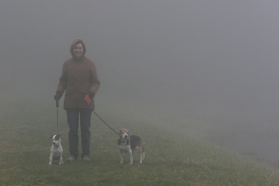 Walking in Clouds in Highlands, North Carolina