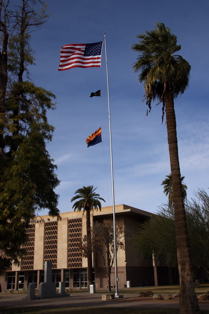 Half Staff over the House in Phoenix, Arizona