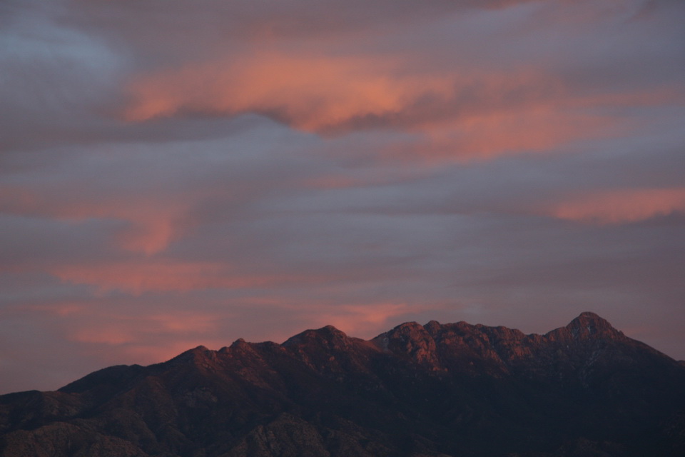 Pink Mountains in Green Valley, Arizona