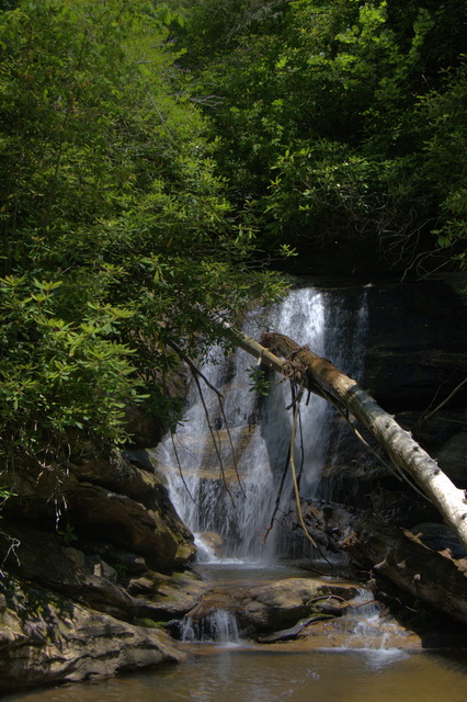 Glenn Falls Lower Fall in Highlands, North Carolina
