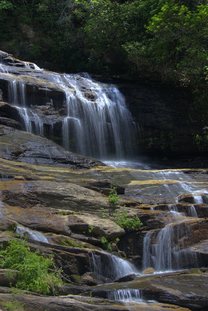 Glenn Falls Middle Fall in Highlands, North Carolina