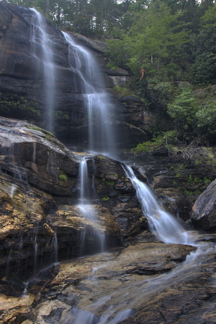 Glen Falls Upper Falls in Highlands, North Carolina
