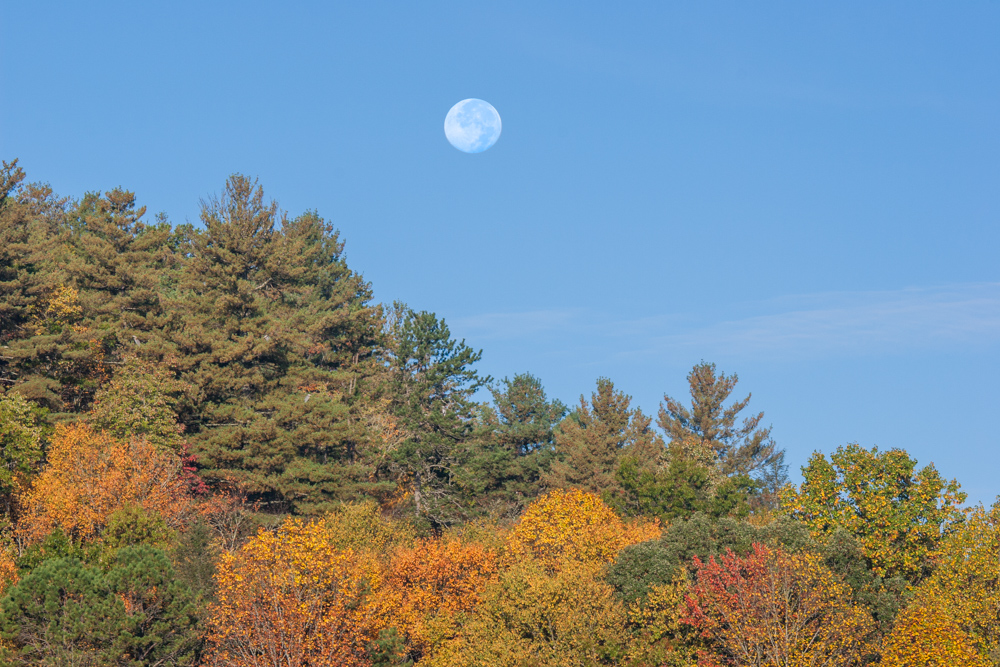 Fall Moon in Highlands, North Carolina