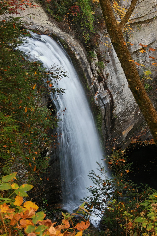 Tall Waterfall in Brevard, North Carolina