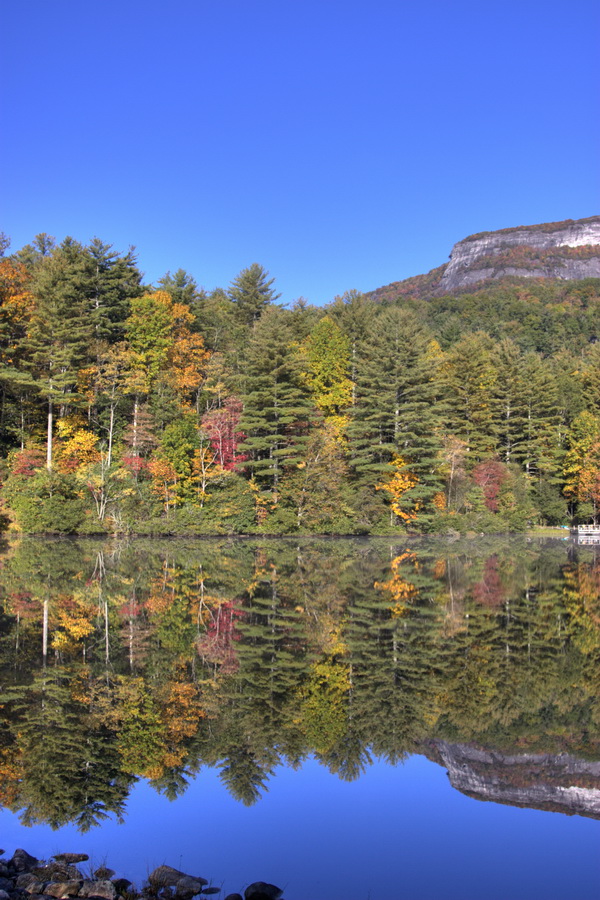 Blue Sky and Blue Water in Highlands, North Carolina