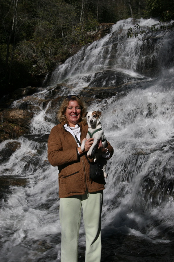 Waterfall Couple in Highlands, North Carolina