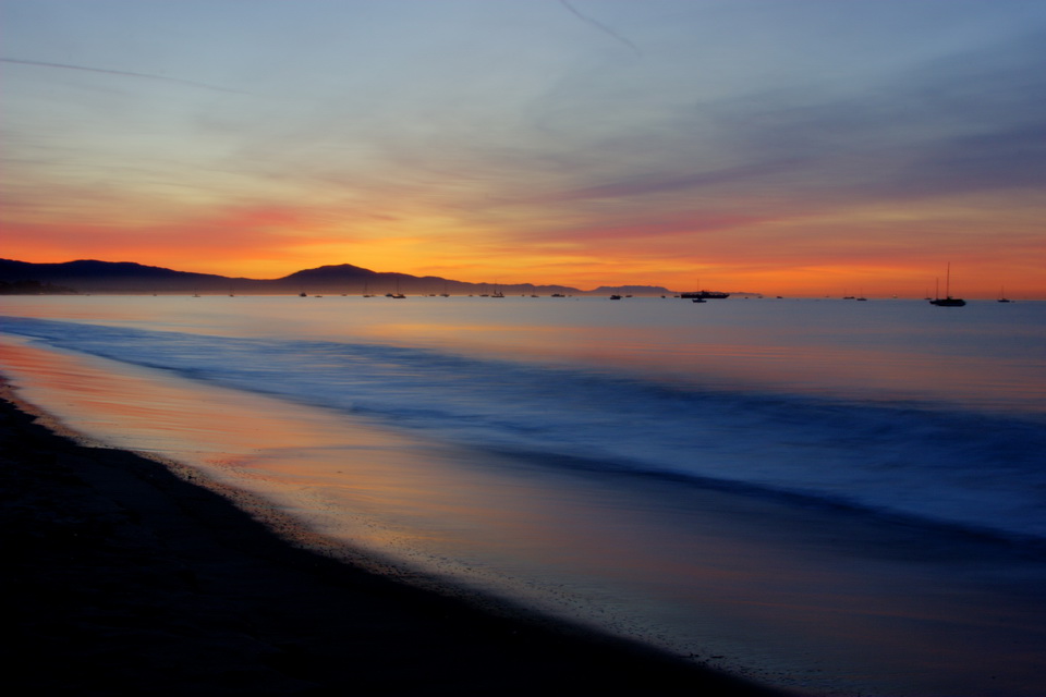 Dark Sunrise in Santa Barbara, California