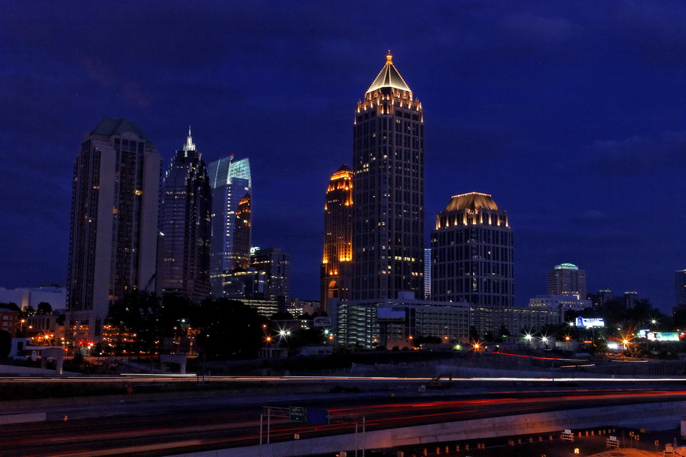 Night in Midtown in Atlanta, Georgia