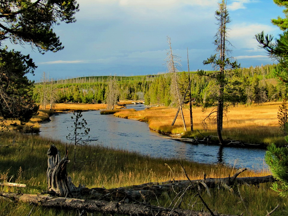 Firehole River in Yellowstone National Park, Wyoming