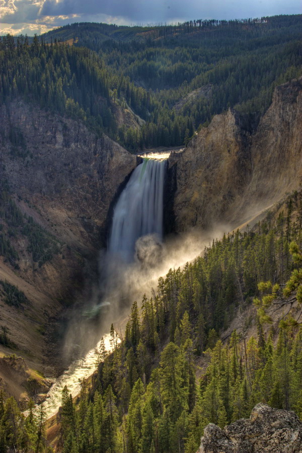 Falls Mist in Yellowstone National Park, Wyoming