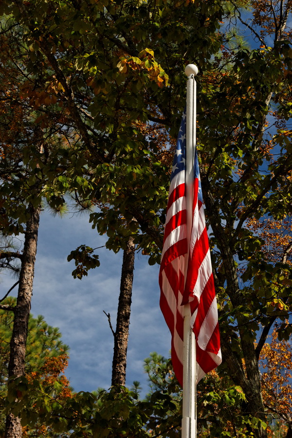 Autumn Flag in Warm Springs, Georgia