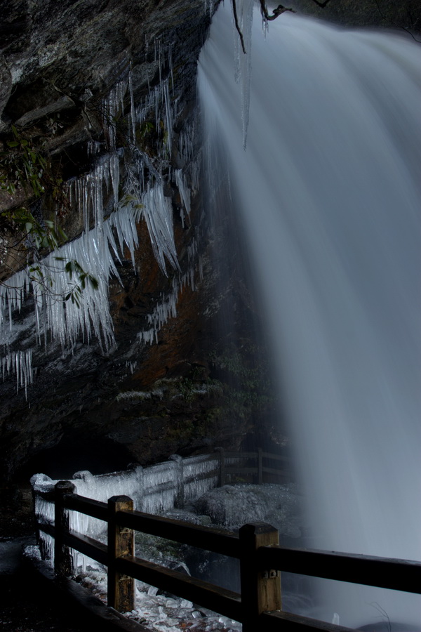Under the Falls in Highlands, North Carolina