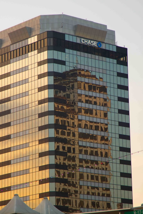 Chase Bank at Sunset in Austin, Texas