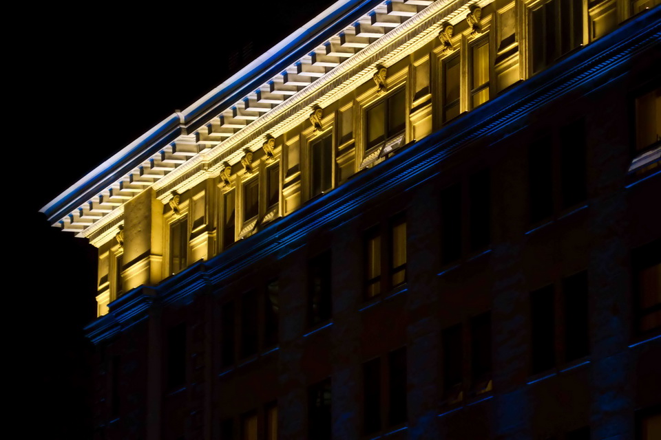 Fairmont at Night in San Francisco, California