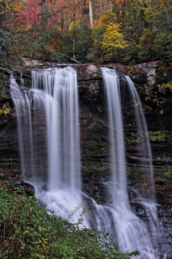 Dry Falls in Fall in Highlands, North Carolina
