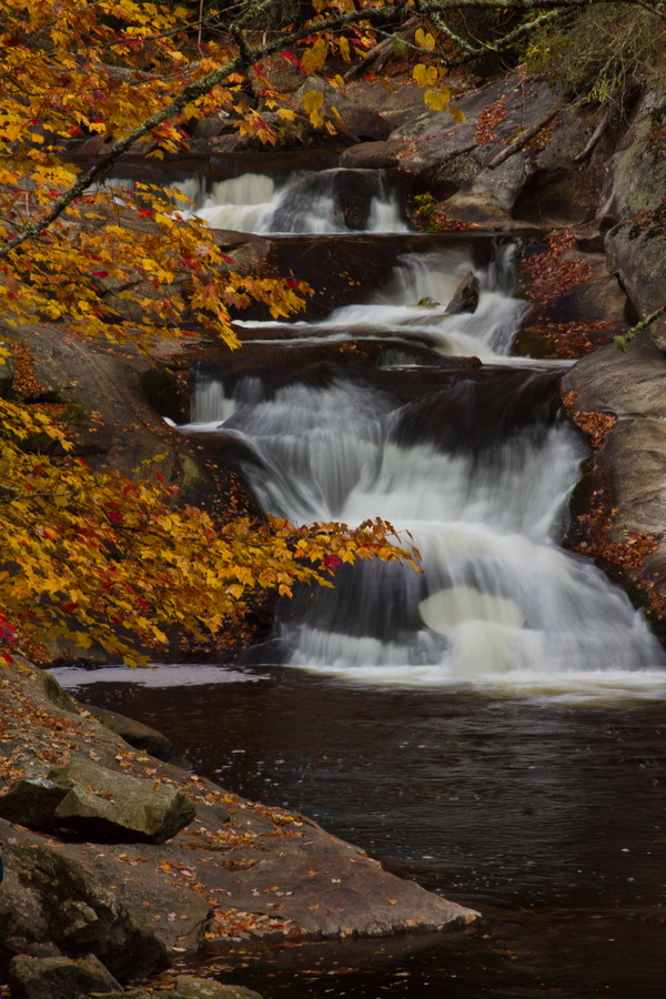 Golden Cascade in Highlands, North Carolina