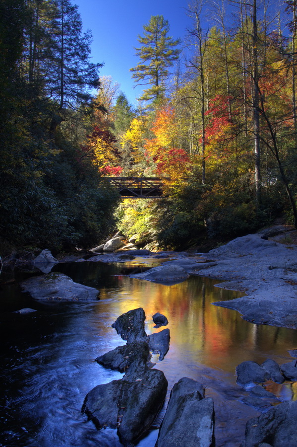 Colorful Bridge in Highlands, North Carolina