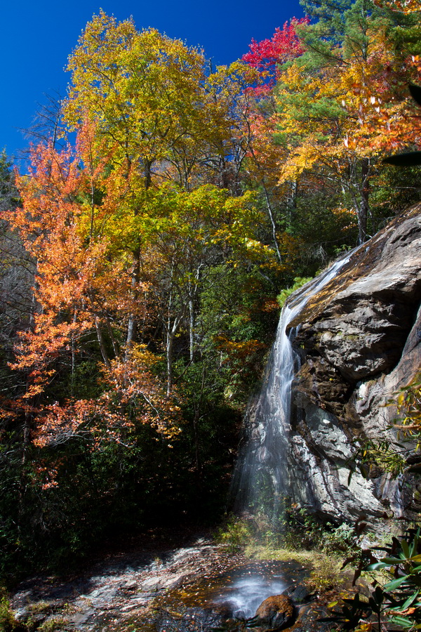Glen Falls in Fall in Highlands, North Carolina
