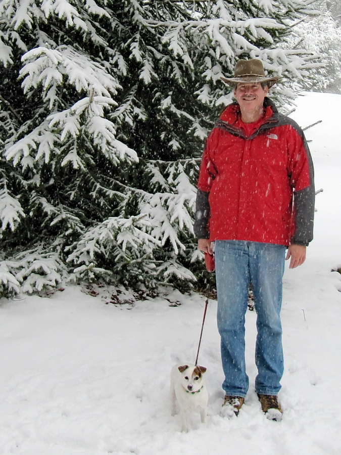 Walking the Pup in Highlands, North Carolina