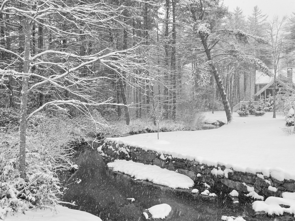 Snow Stream in Highlands, North Carolina