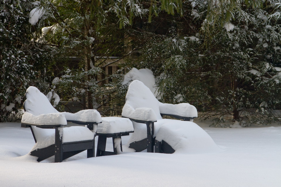 Snow Likes to Rest in Highlands, North Carolina