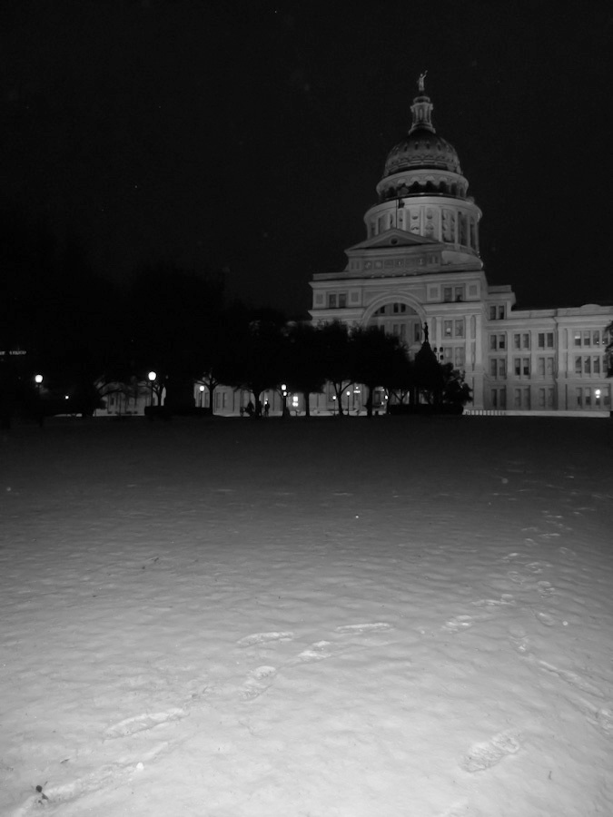 Capitol in Snow in Austin, Texas
