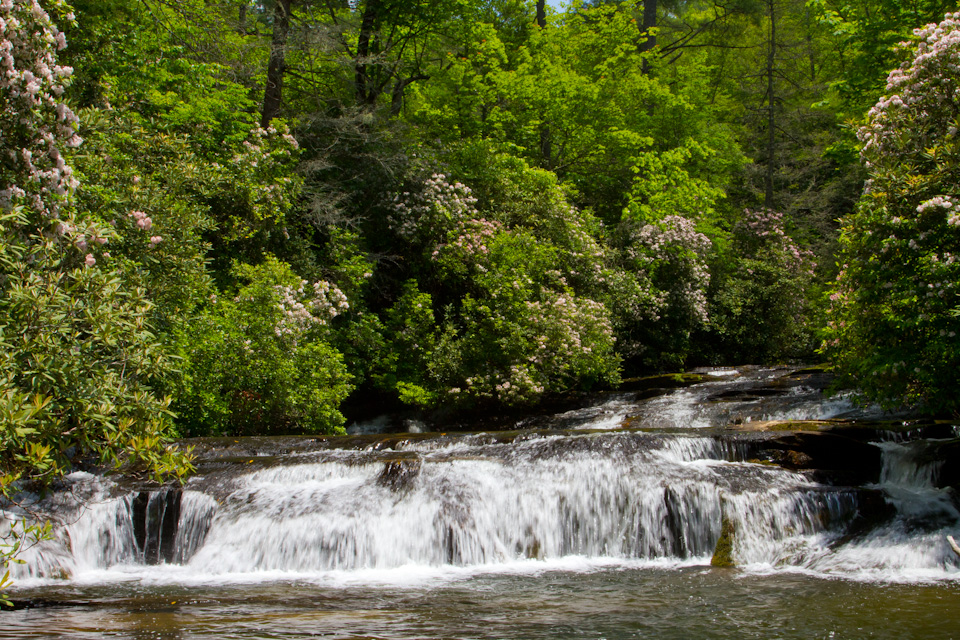 Upper Secret Falls in Highlands, North Carolina