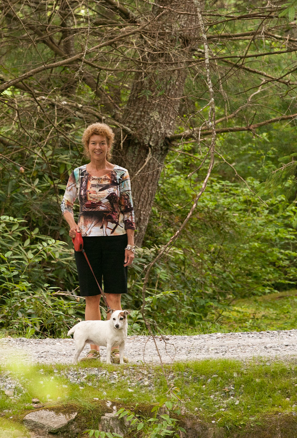 Walking Sweetpea in Highlands, North Carolina