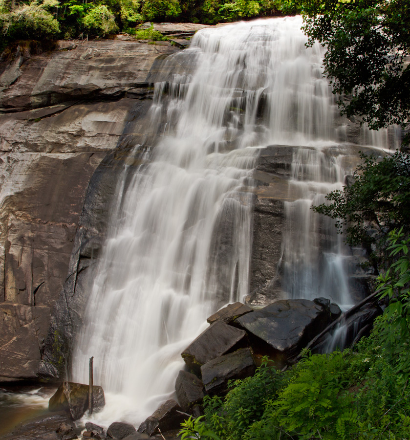 Rainbow Falls and Rainbow in Highlands, North Carolina