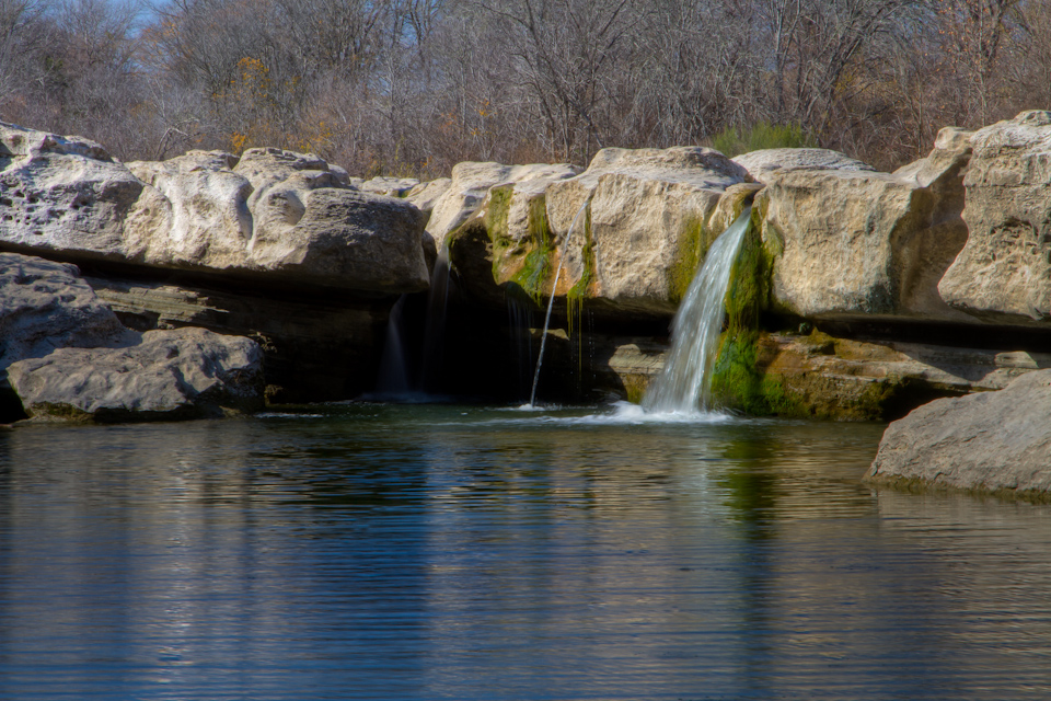 Lower Falls in Winter in Austin, Texas