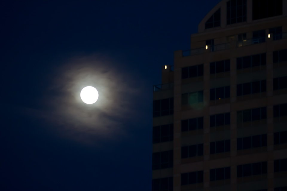 Full Moon Haze in Austin, Texas