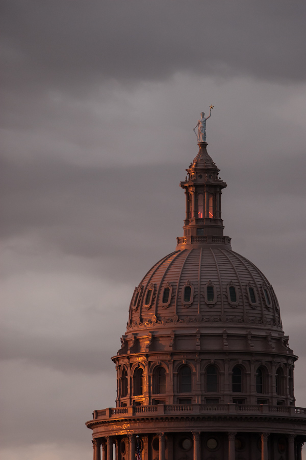 Capitol Before the Storm in Austin, Texas