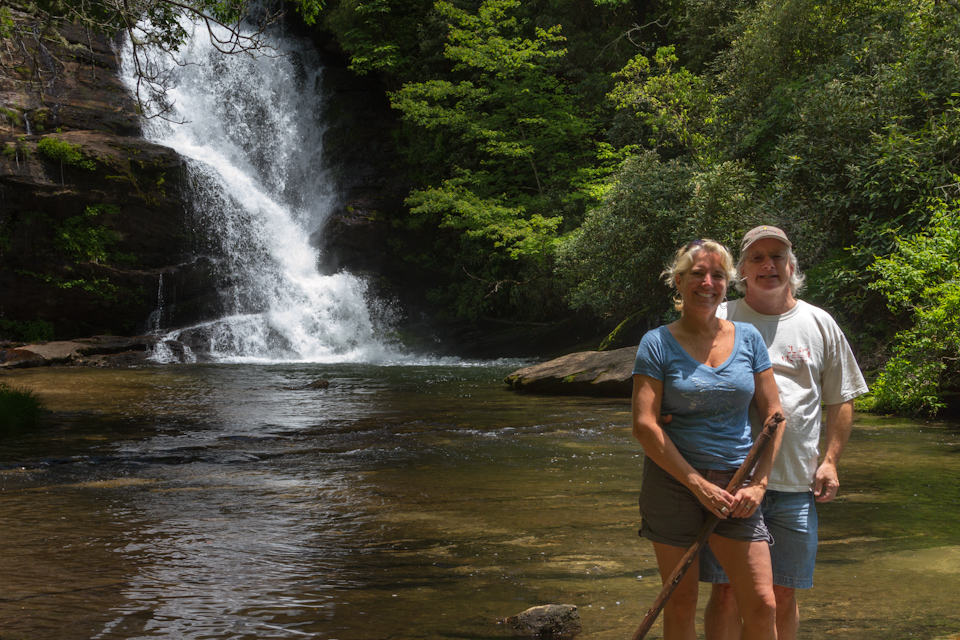 Hikers in Highlands, North Carolina