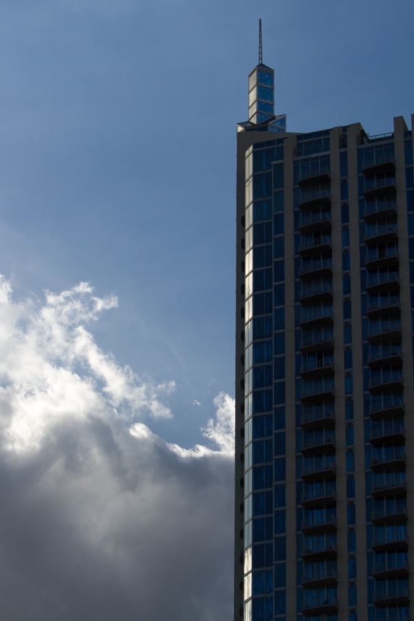 Light on Building in Austin, Texas
