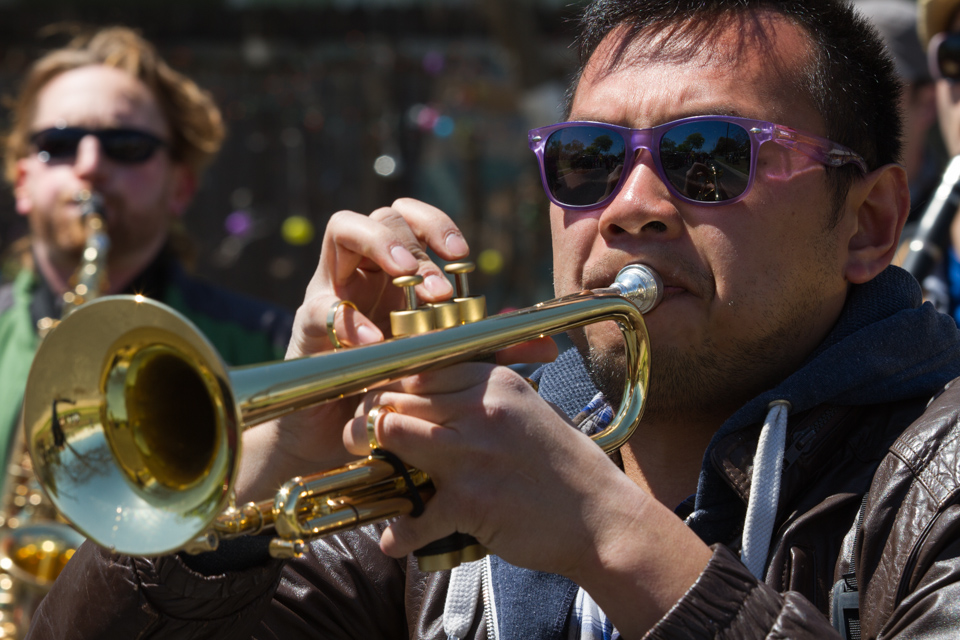 Parade Trumpet in Austin, Texas
