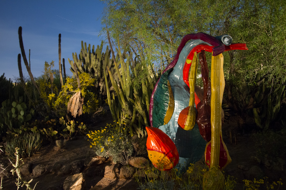 Sculpture at Night in Phoenix, Arizona