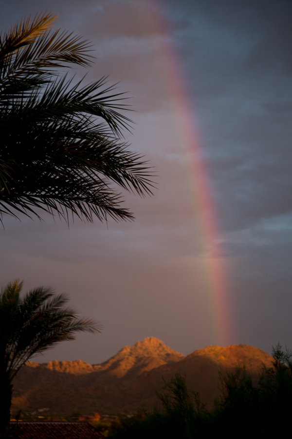 Early Rainbow in Paradise Valley, Arizona