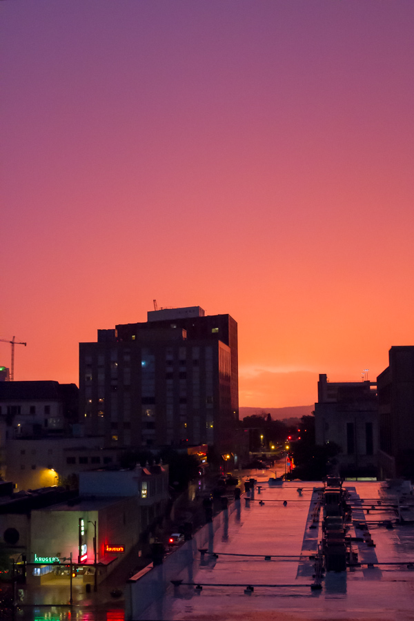 Red Sky in Austin, Texas